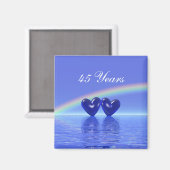 Aimant Coeurs saphirs du 45e anniversaire (Recto/Verso)