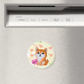 Aimant Coeurs Shiba Inu mignons | Pour Amoureux des chien (In Situ (Lave-vaisselle))