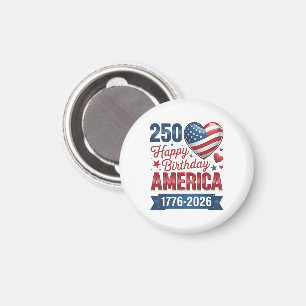 Aimant Cœurs USA 1776 2026 4 juillet