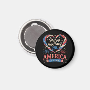 Aimant Cœurs USA 1776 2026 juillet 250e anniversaire USA