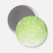 Aimant Coeurs verts et blancs Abstraits (Recto/Verso)