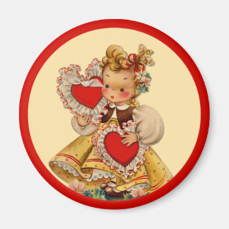 Aimant Coeurs vintages ma chérie
