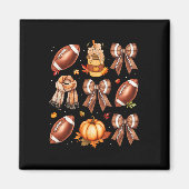 Aimant Coffee Footll Coquette Bow Fall Vibes Pumpkin Than (Devant)