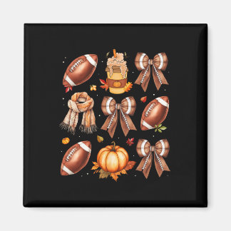 Aimant Coffee Footll Coquette Bow Fall Vibes Pumpkin Than