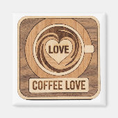 Aimant Coffee Love, Heart (Devant)