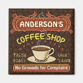Aimant Coffee shop with Mug Create Your Own Personalized (Devant)