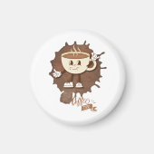 Aimant **Coffee Time – Cute Smiling Cup Steam (Devant)