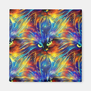 Aimant Cohésif Abstrait Exquis Cat Splashes Simples