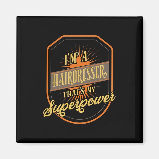 Aimant Coiffeur Hairstyliste Profession (Devant)