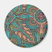 Aimant Coiffeur motif Art nouveau abstrait (Devant)