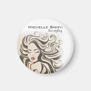 Aimant Coiffure Stylo Extensions cheveux bouclés Sepia Re