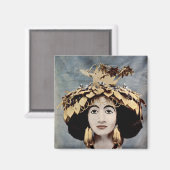 Aimant Coiffure sumérienne portée par la reine Shub-ad (Recto/Verso)
