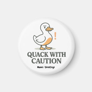 Aimant Coin avec prudence Canard drôle et ludique