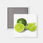 Aimant Coin de chaux tranché, sur arrière - plan blanc, d (Recto/Verso)