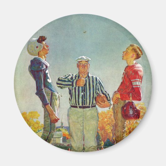 Aimant Coin Toss by Norman Rockwell (Devant)