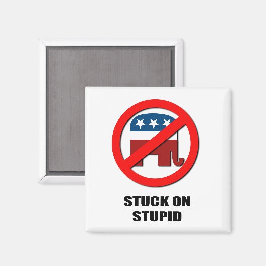 Aimant Coincé sur Stupid (Recto/Verso)