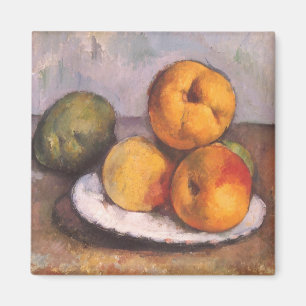 Aimant coing, pommes, poires de Paul Cezanne