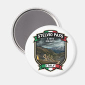 Aimant Col du Stelvio - Route de course Dolomites (Recto/Verso)
