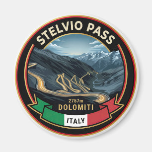 Aimant Col du Stelvio - Route de montagne célèbre Italie