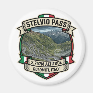 Aimant Col du Stelvio - Route de sport automobile alpine