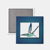 Aimant Colibri bleu (Recto/Verso)