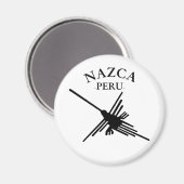 Aimant Colibri de Nazca Pérou avec texte courbe (Recto/Verso)