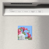 Aimant Colibri et fleurs de Petunia (In Situ (Lave-vaisselle))