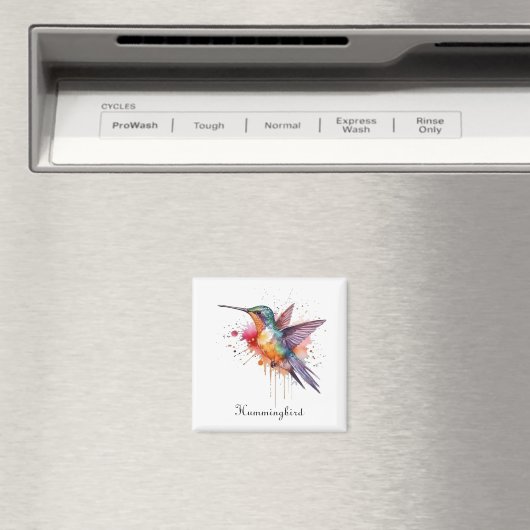 Aimant Colibri exotique coloré personnalisable (In Situ (Lave-vaisselle))
