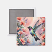aimant colibri floral (Recto/Verso)