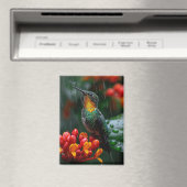 Aimant Colibri perché sur une fleur vive (In Situ (Lave-vaisselle))