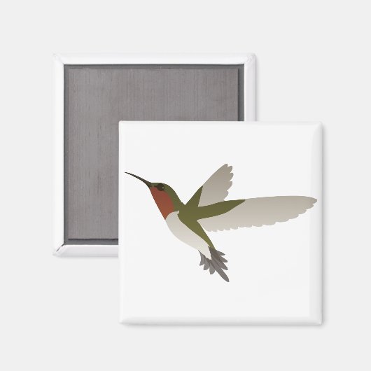 Aimant Colibri Ruby Throsé (Recto/Verso)