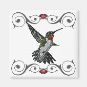 Aimant Colibri Ruby Throsé (Devant)