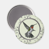 Aimant Colibri Ruby Throsé (Recto/Verso)