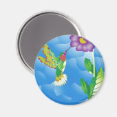 Aimant Colibri : Stylisé (Recto/Verso)