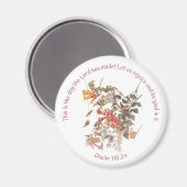 Aimant Colibri Throated Ruby avec Psaume 118:24 (Recto/Verso)