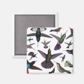 Aimant Colibri vintage (Recto/Verso)