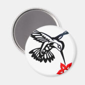 Aimant Colibris et fleurs (Recto/Verso)