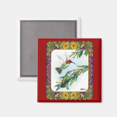 Aimant Colibris et Fleurs #4 (Recto/Verso)