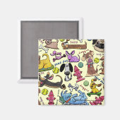 Aimant Collage à thème de chien (Recto/Verso)