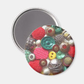 Aimant Collage Bouton rouge et vert (Recto/Verso)