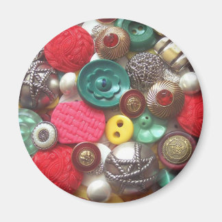 Aimant Collage Bouton rouge et vert