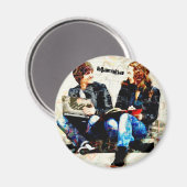 Aimant Collage d'Ados thématiques de l'école personnalisé (Recto/Verso)