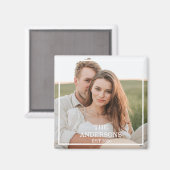 Aimant Collage de couple moderne photo et cadeau familial (Recto/Verso)