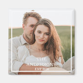 Aimant Collage de couple moderne photo et cadeau familial (Devant)