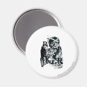 Aimant Collage de la main noire et du crâne (Recto/Verso)