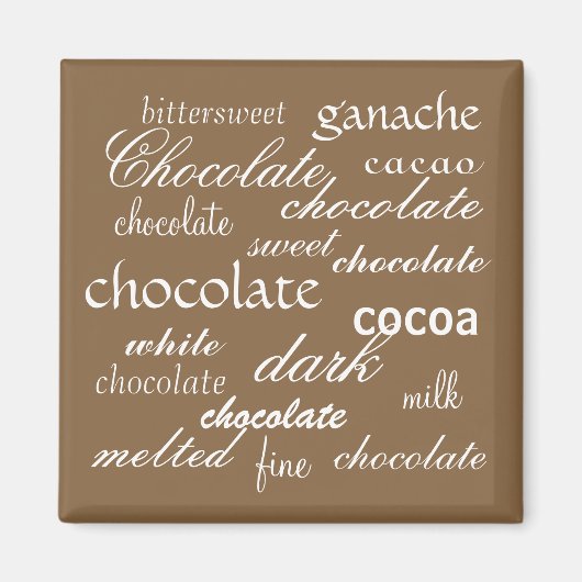 Aimant Collage de mots au chocolat (Devant)
