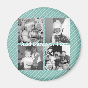 Aimant Collage de photo d'Instagram 4 images - rayures