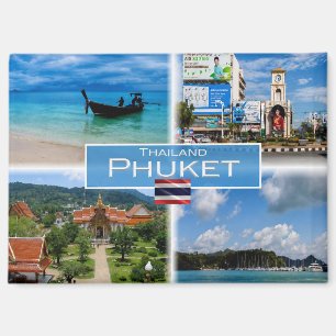 Aimant Collage de photos multiples de voyage à Phuket en