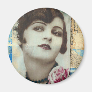 Aimant Collage de puces de peinture pour fille jolie