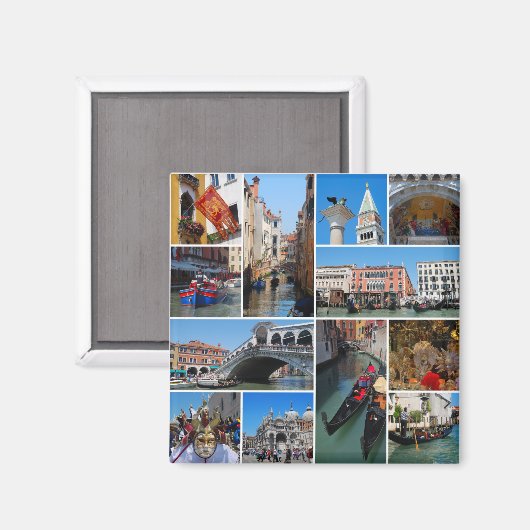 Aimant Collage de Venise (Recto/Verso)